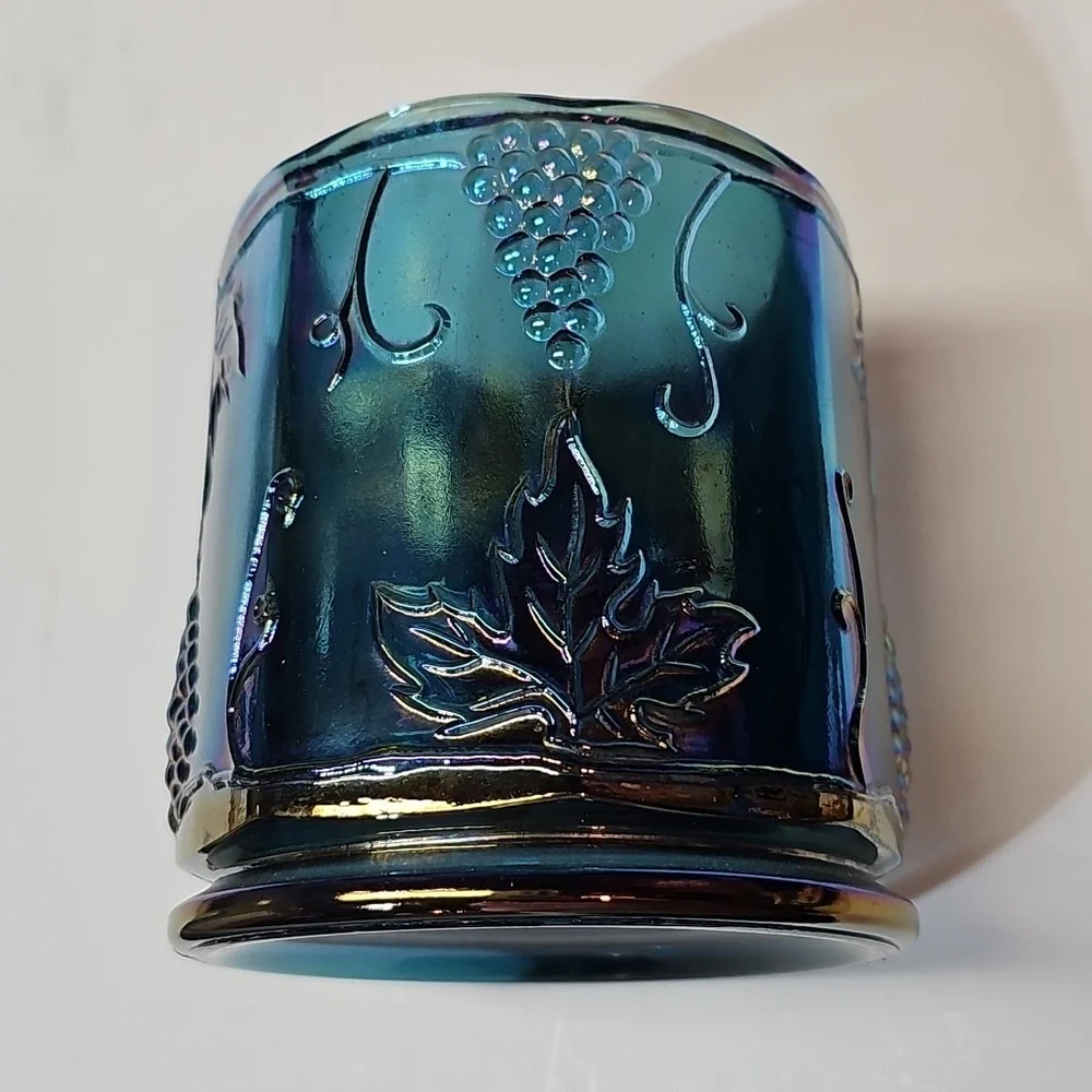 Vintage Indiana Glass Blue Carnival Glass 